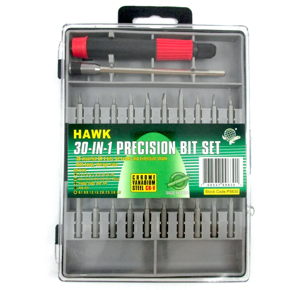 30 Pc Torx Phillips Hex Bit Screw Precision Screwdriver Set Repair Tool New !