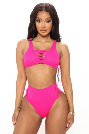 Beach Bound 2 Piece Bikini - Hot Pink