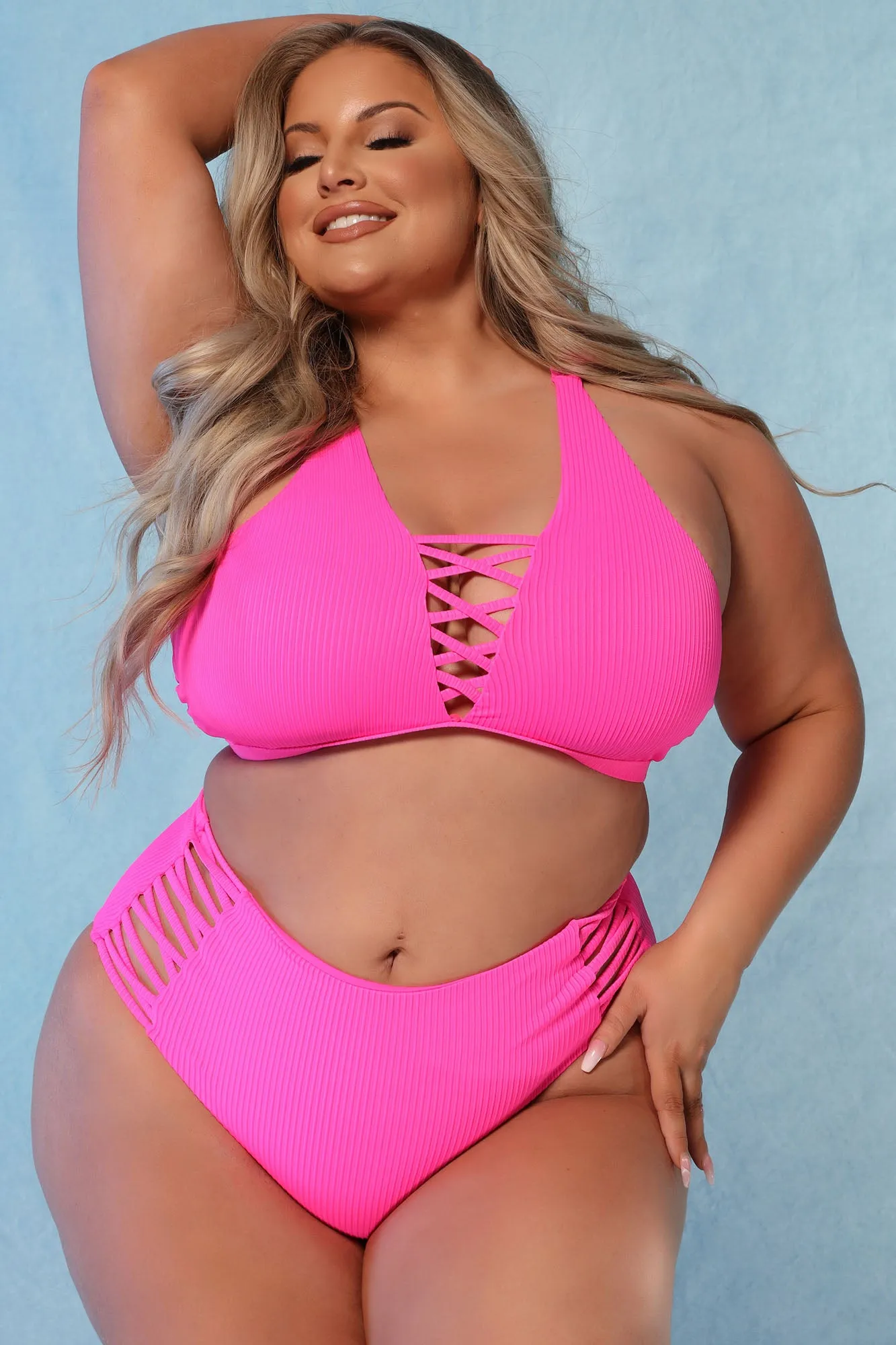 Beach Bound 2 Piece Bikini - Hot Pink