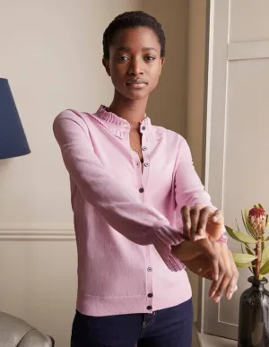 Frederica Pointelle Cardigan-Coconut Ice