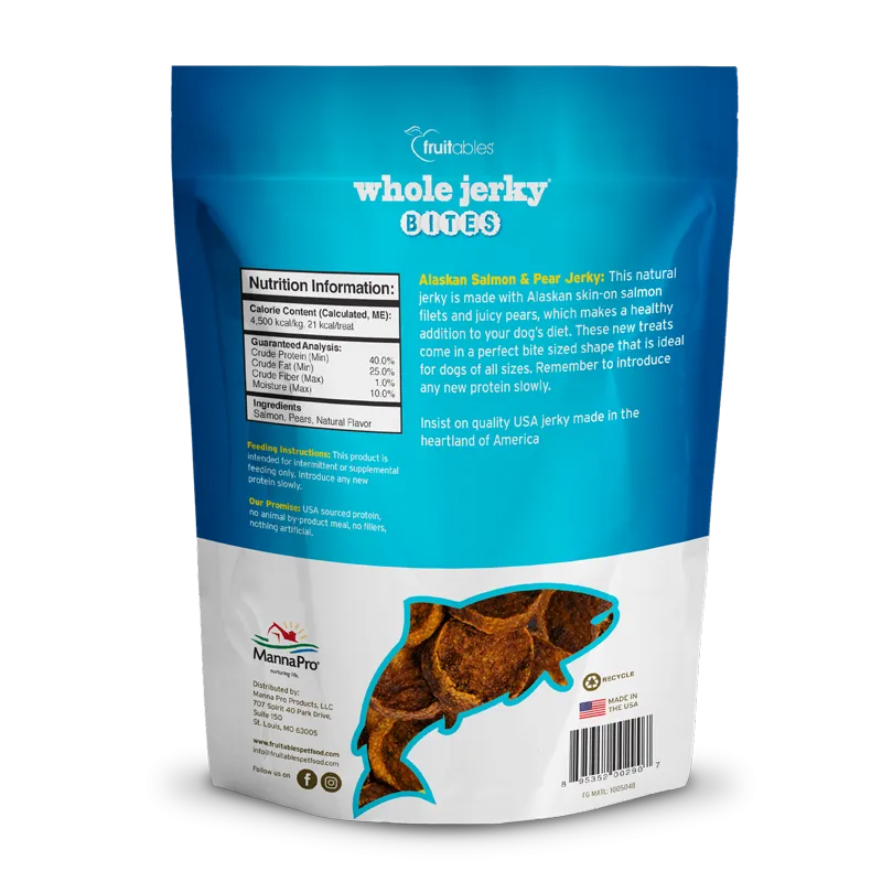 Fruitables Alaskan Salmon & Pear Whole Jerky Bites