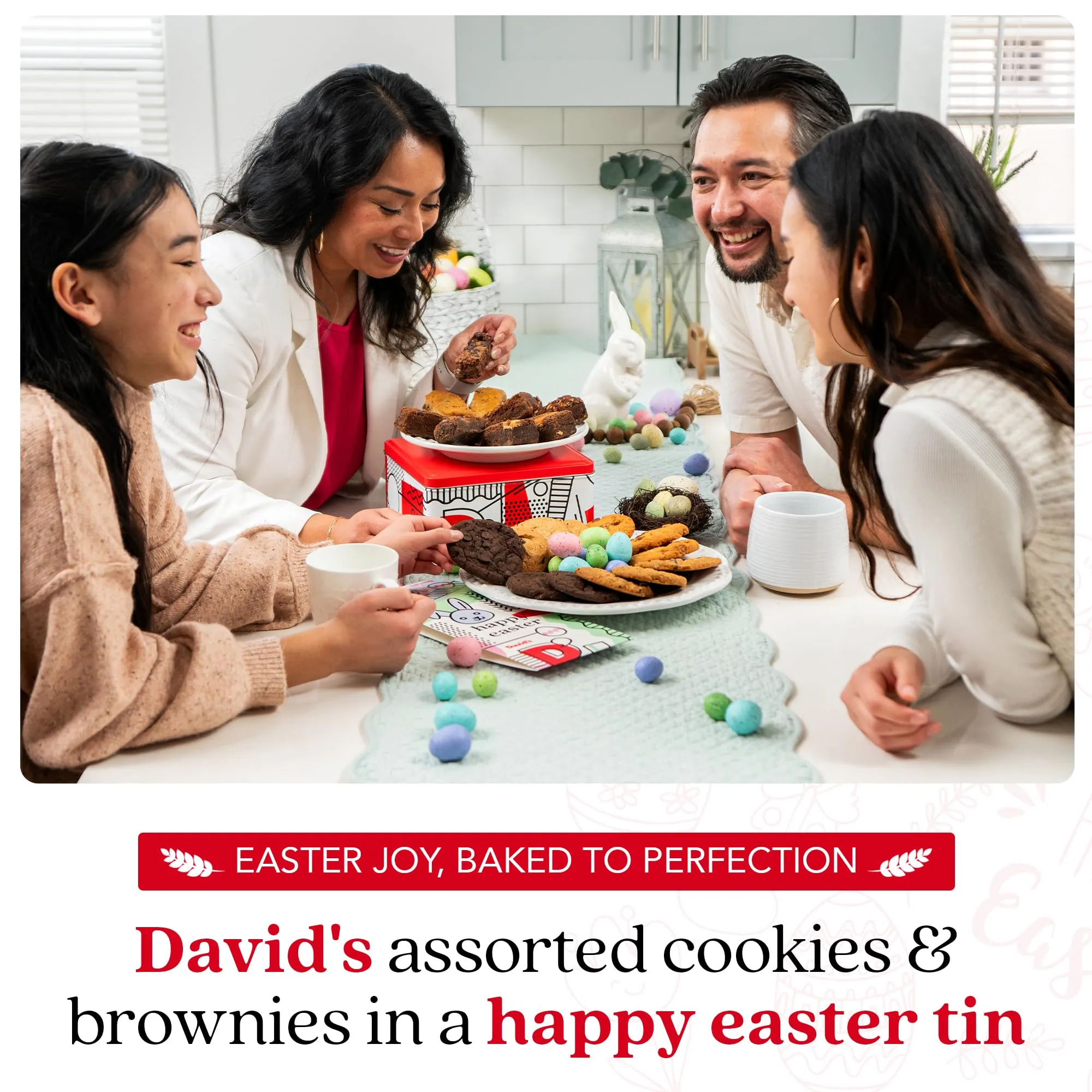 Happy Easter Assorted Cookies And Brownies Gift Tin Box