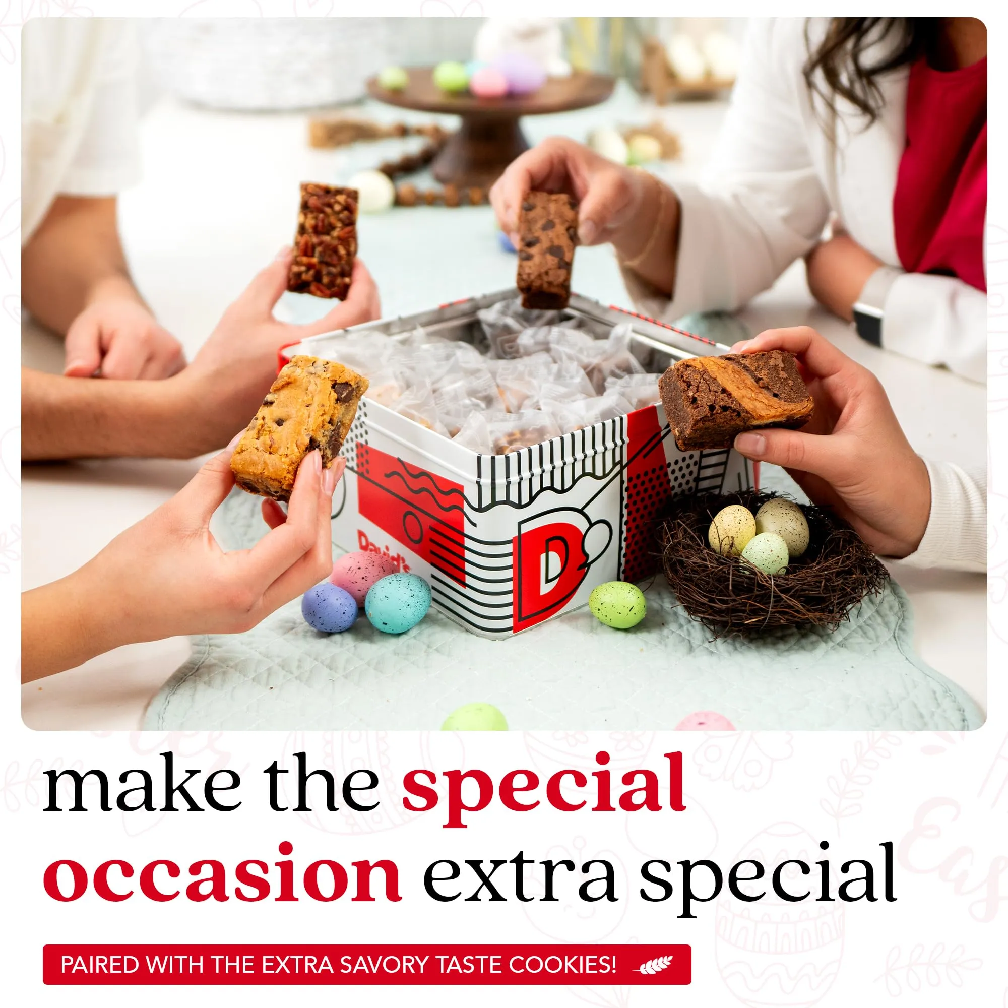 Happy Easter Assorted Cookies And Brownies Gift Tin Box