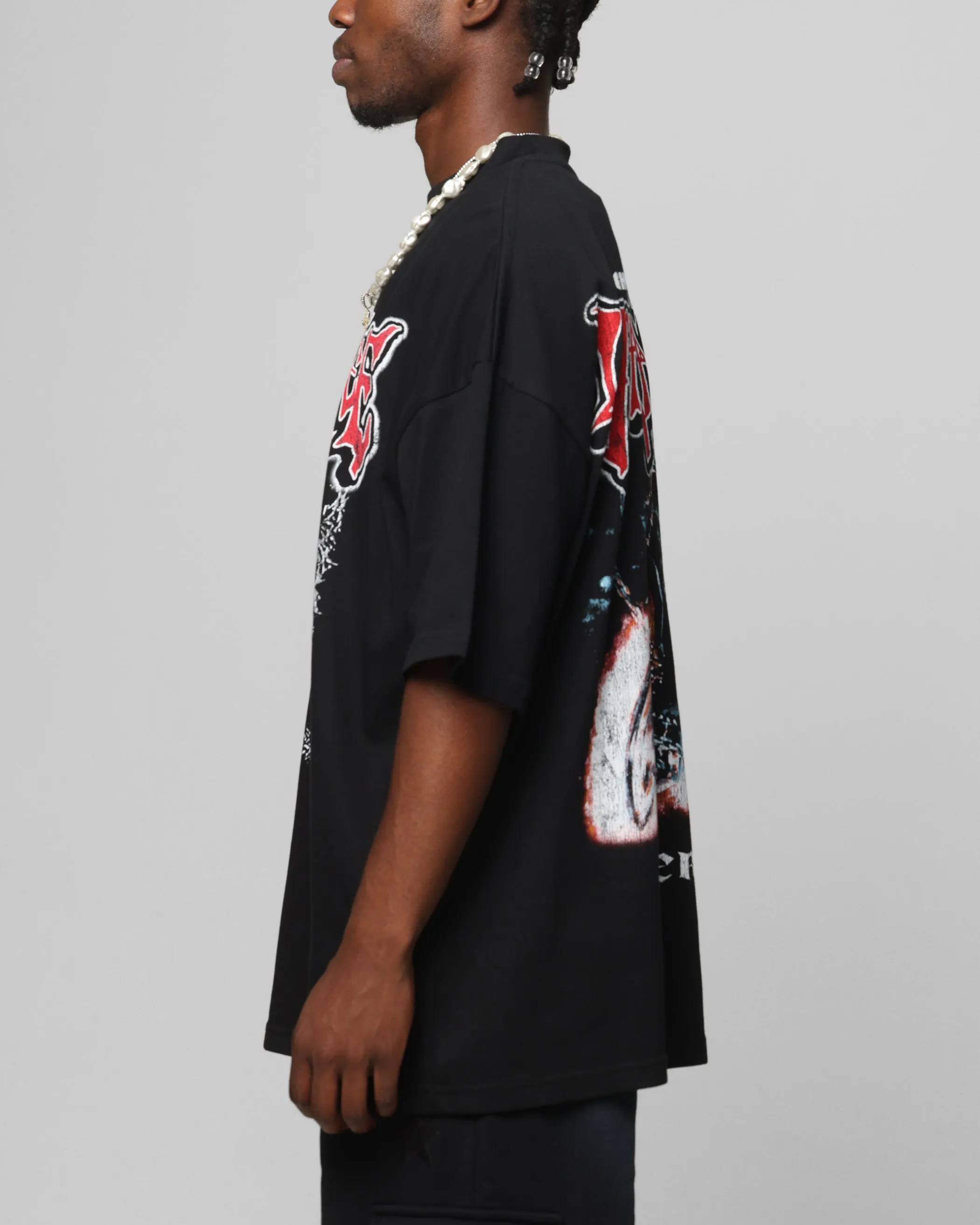 Loiter Marvel Ghost Rider Mock Neck T-Shirt Black