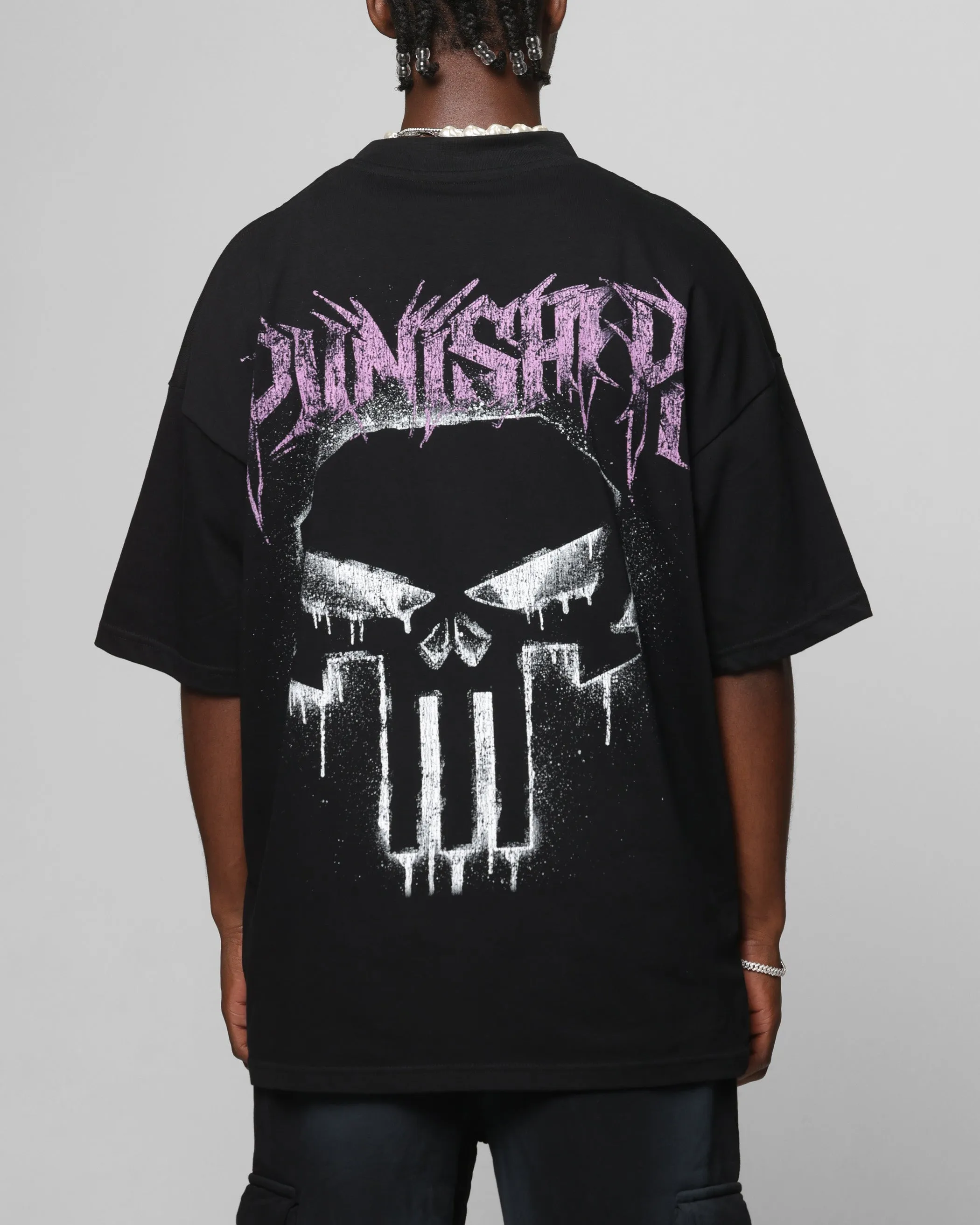 Loiter Marvel The Punisher Mock Neck T-Shirt Black