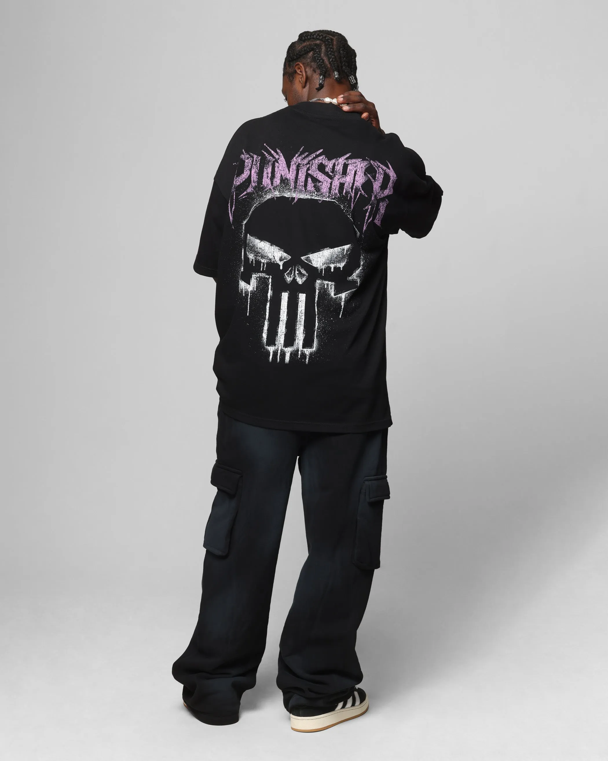 Loiter Marvel The Punisher Mock Neck T-Shirt Black