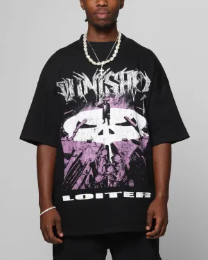 Loiter Marvel The Punisher Mock Neck T-Shirt Black