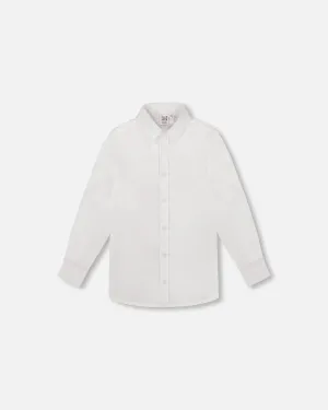 Long Sleeve Button Down Shirt White
