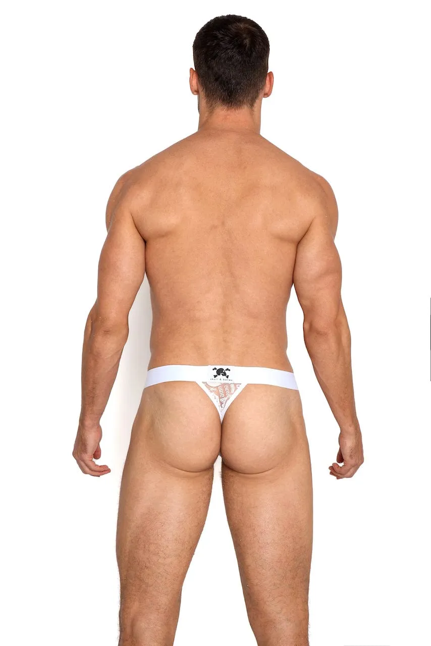 Love Bites Burnout White Thong