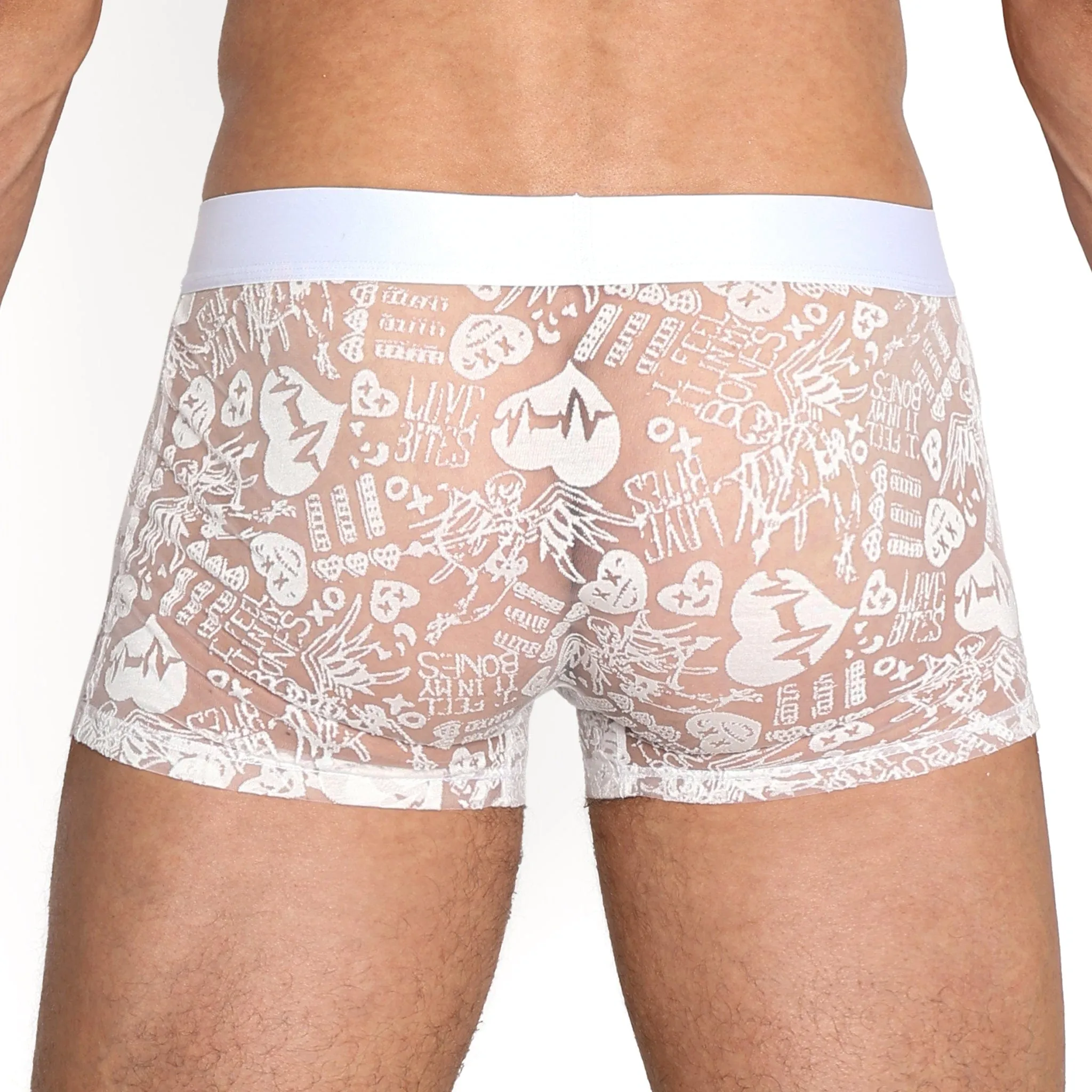 Love Bites Burnout White Trunk