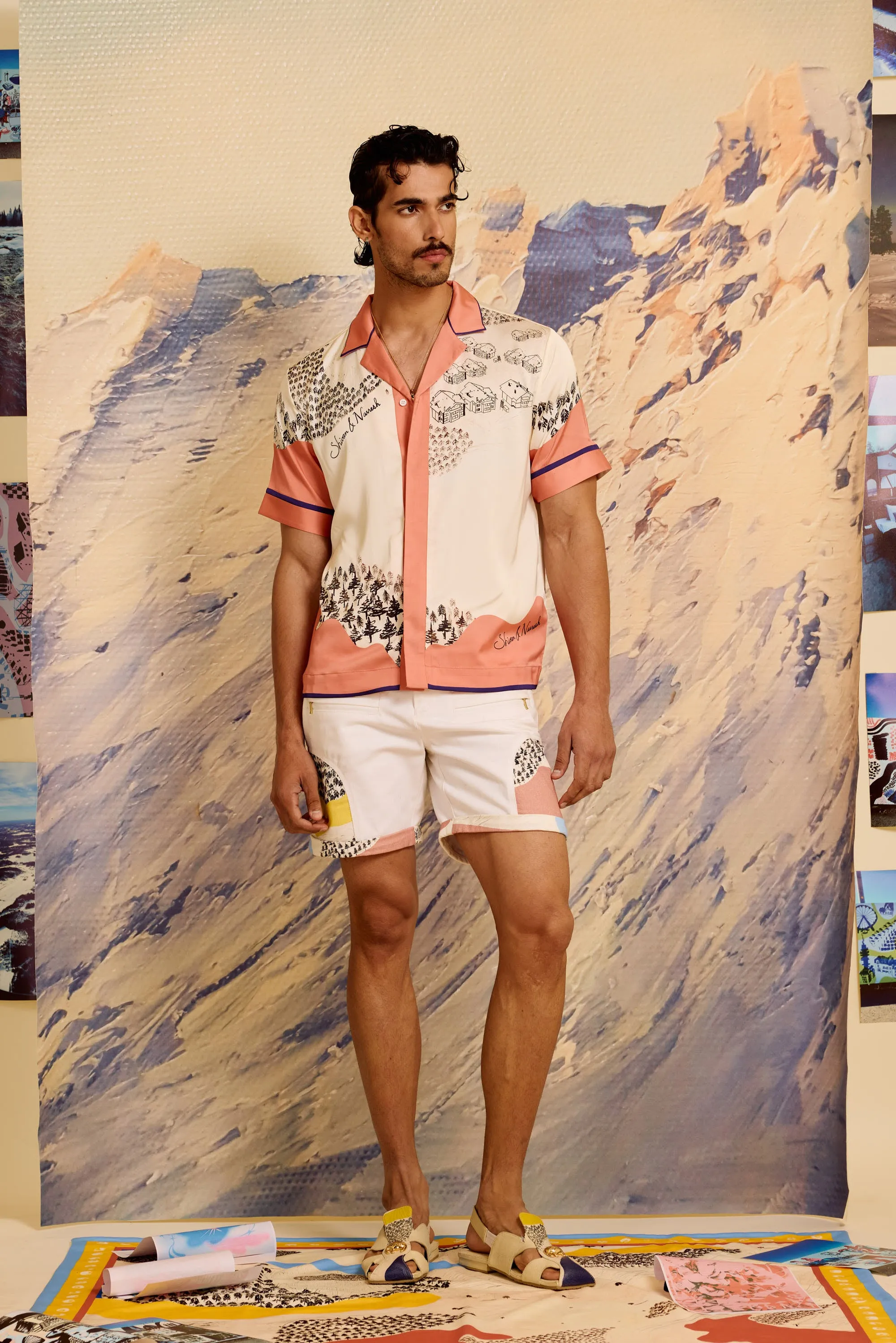 Salmon Levi Silk Summer Shirt