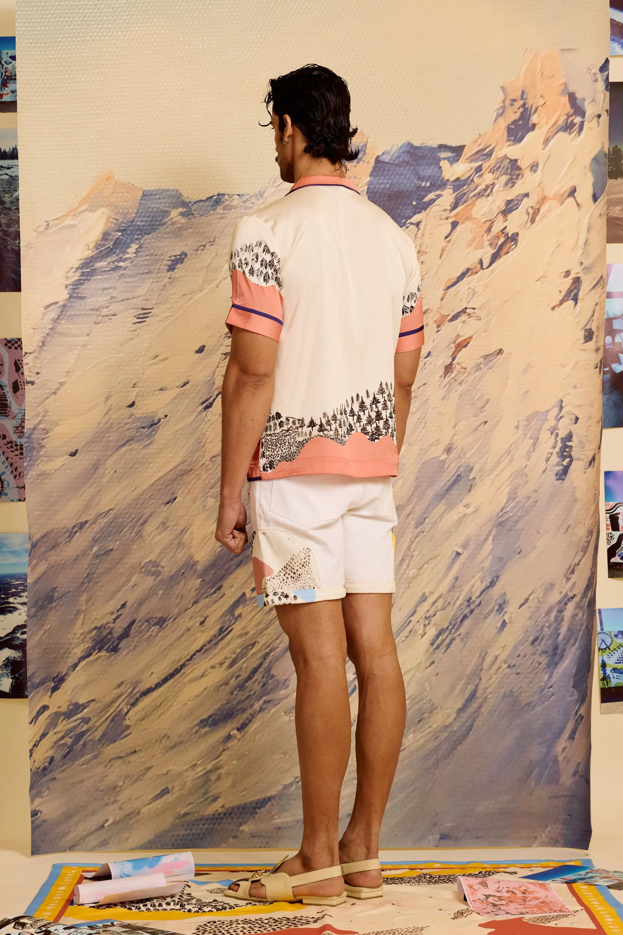 Salmon Levi Silk Summer Shirt