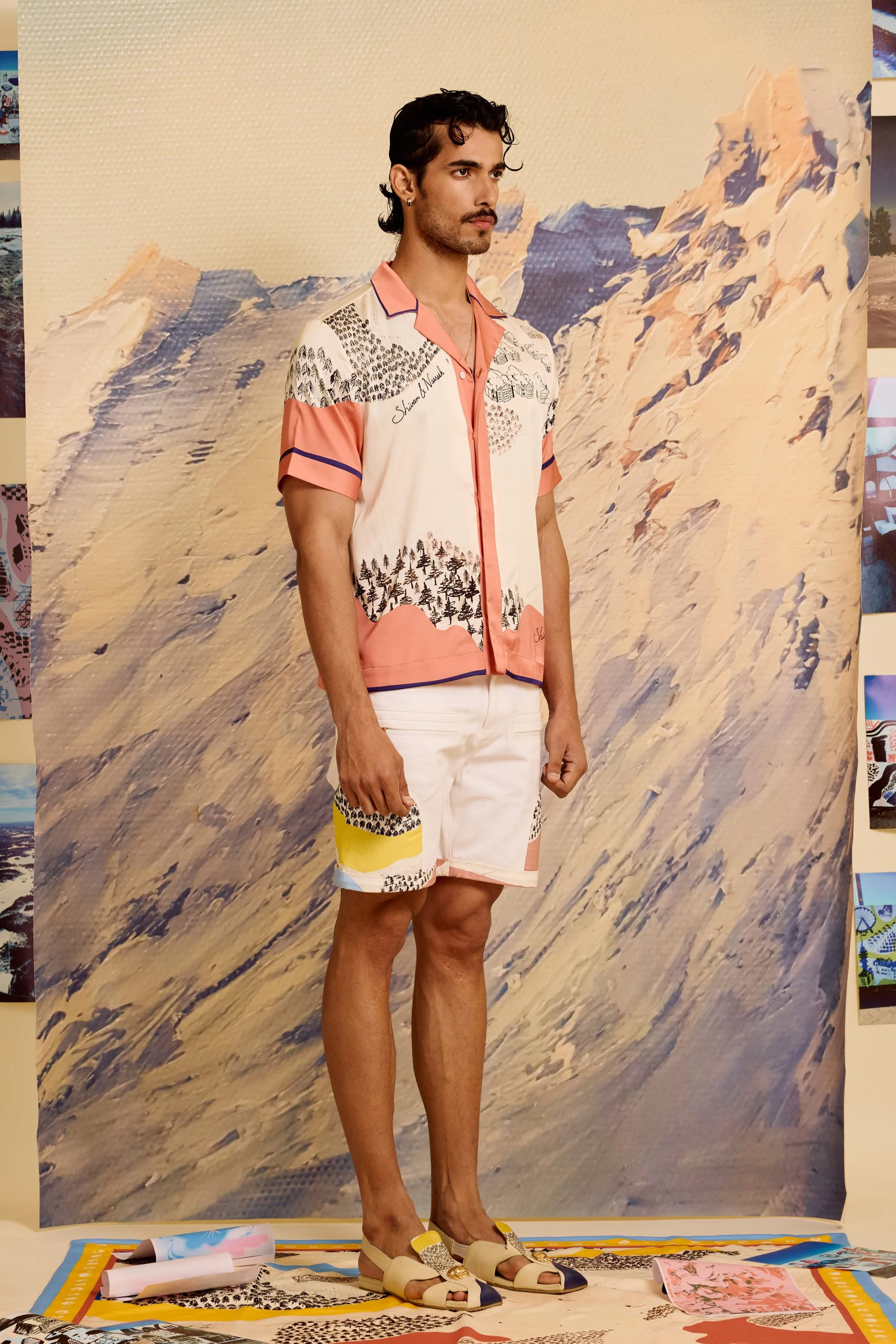 Salmon Levi Silk Summer Shirt