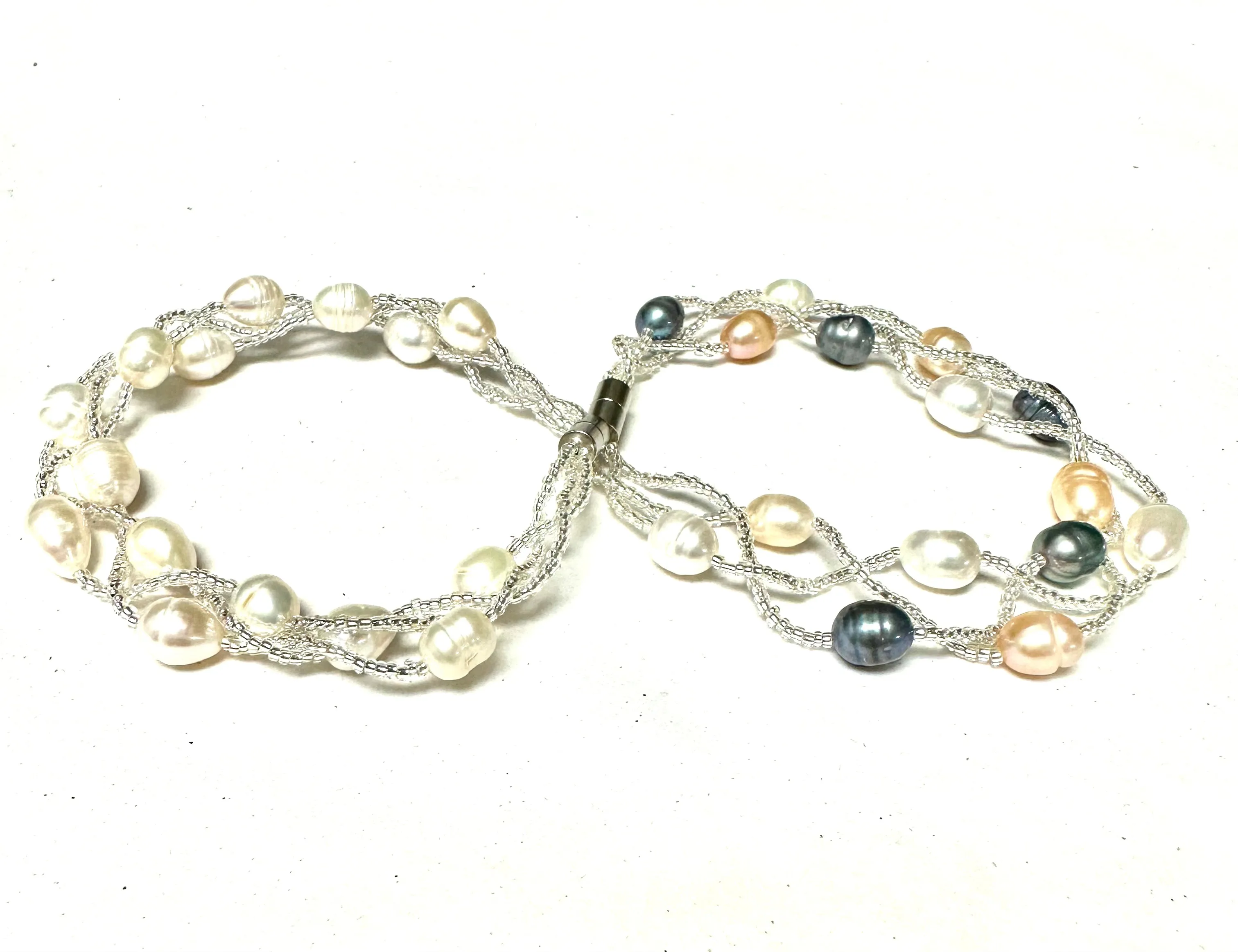 Seed Bead and Pearl Bracelet