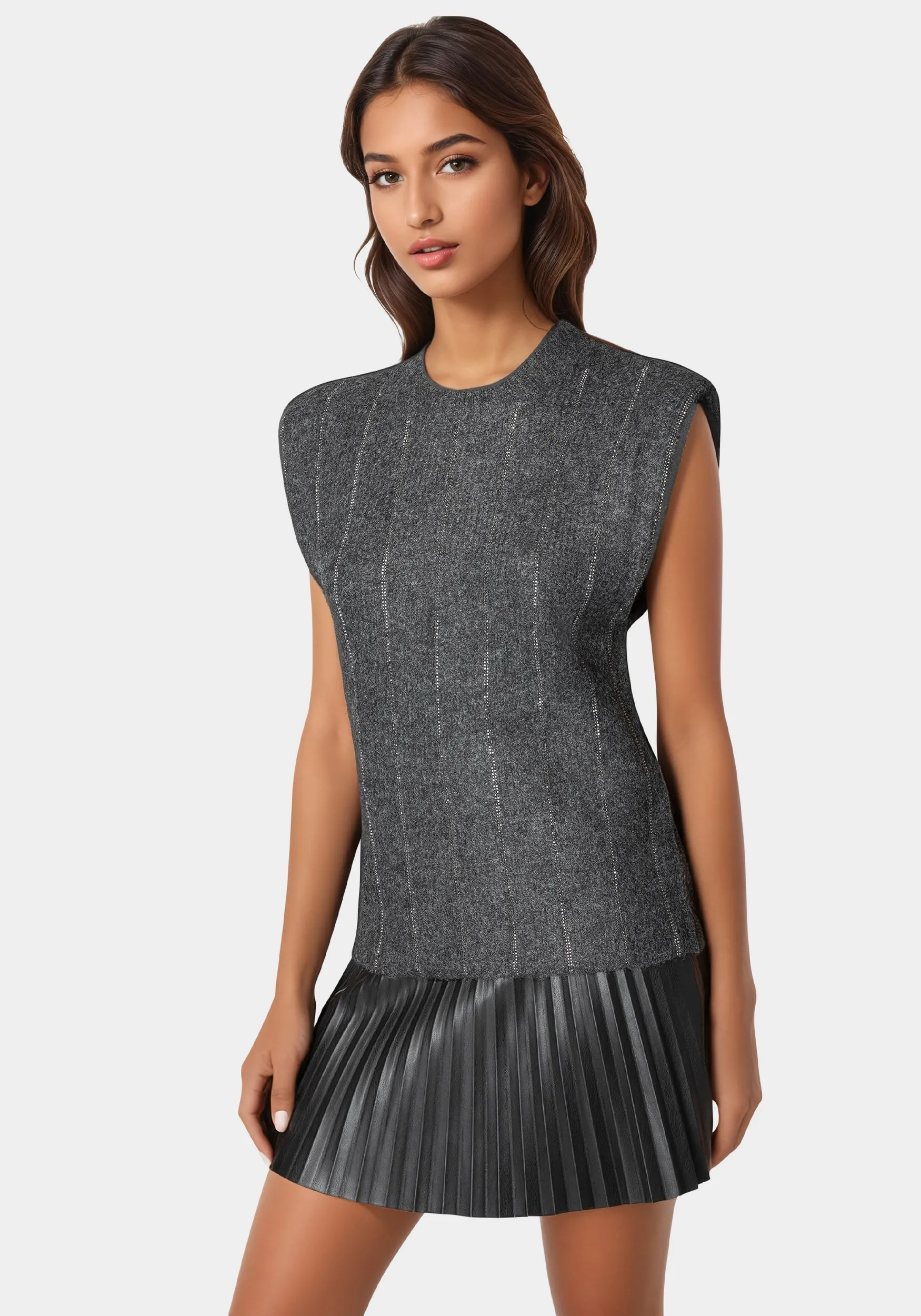 Sequin Detail Drop
 Shoulder Sweater