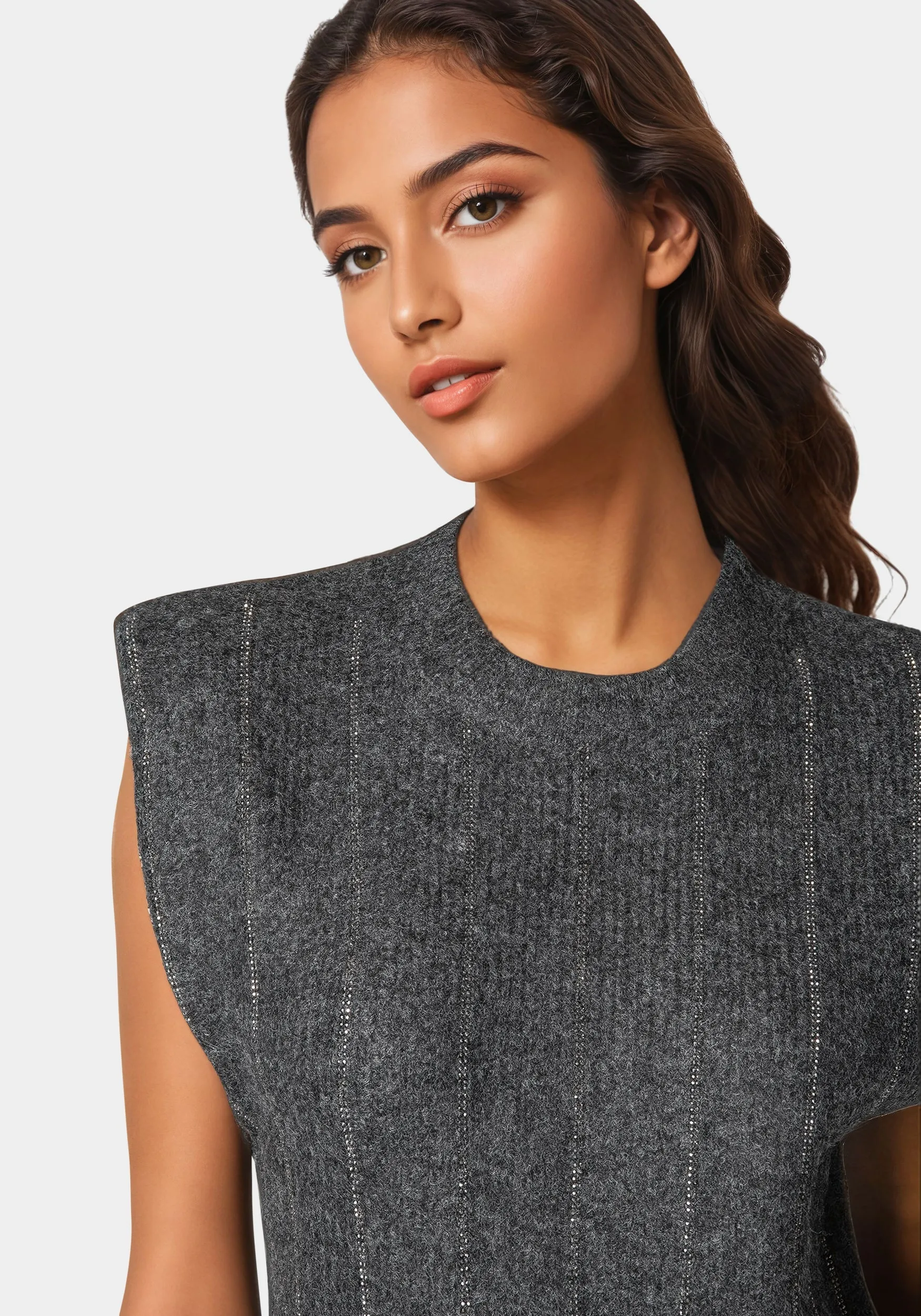 Sequin Detail Drop
 Shoulder Sweater